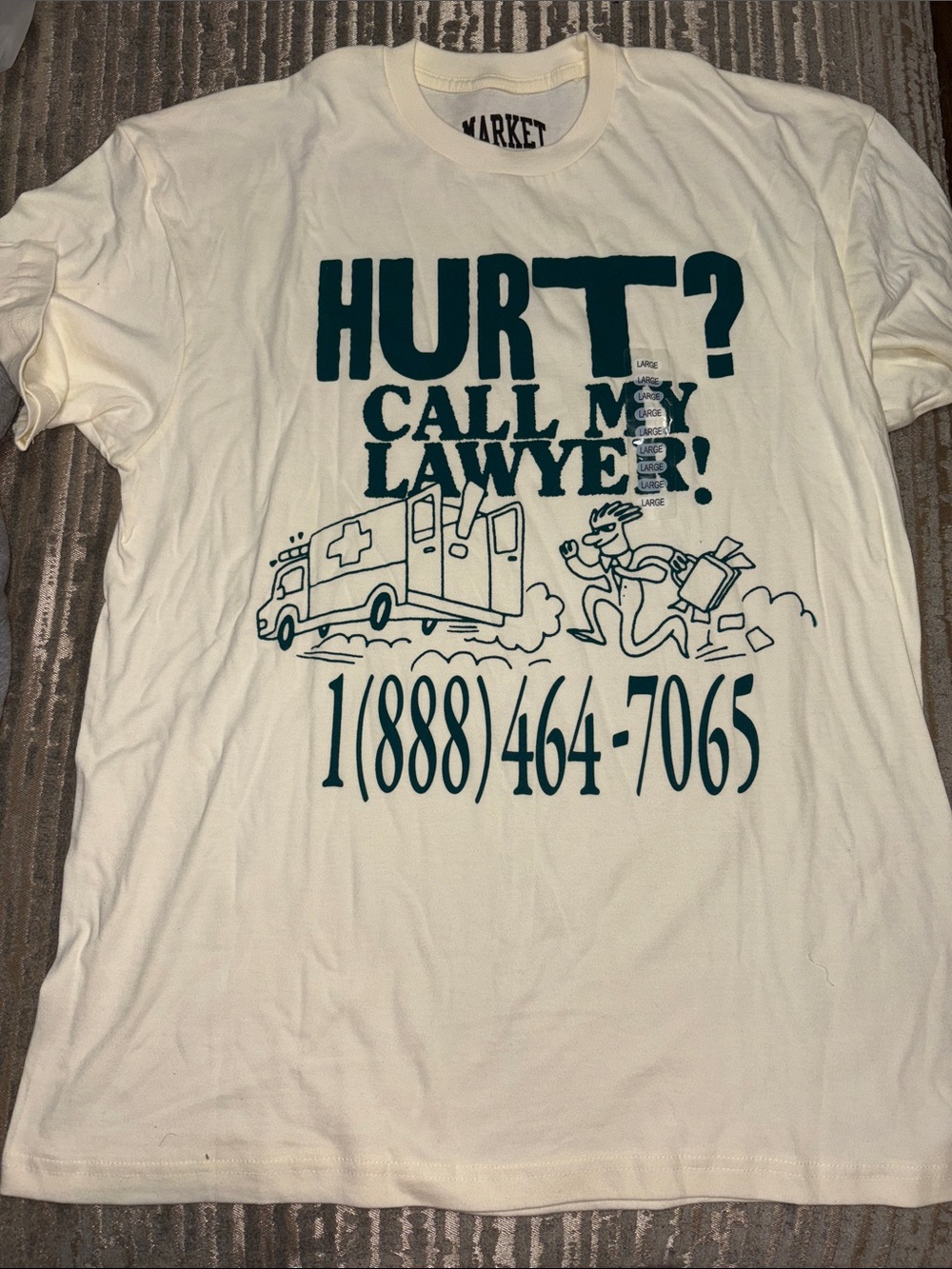 Arket White 'Hurt? Call My Lawyer!' Graphic Tee